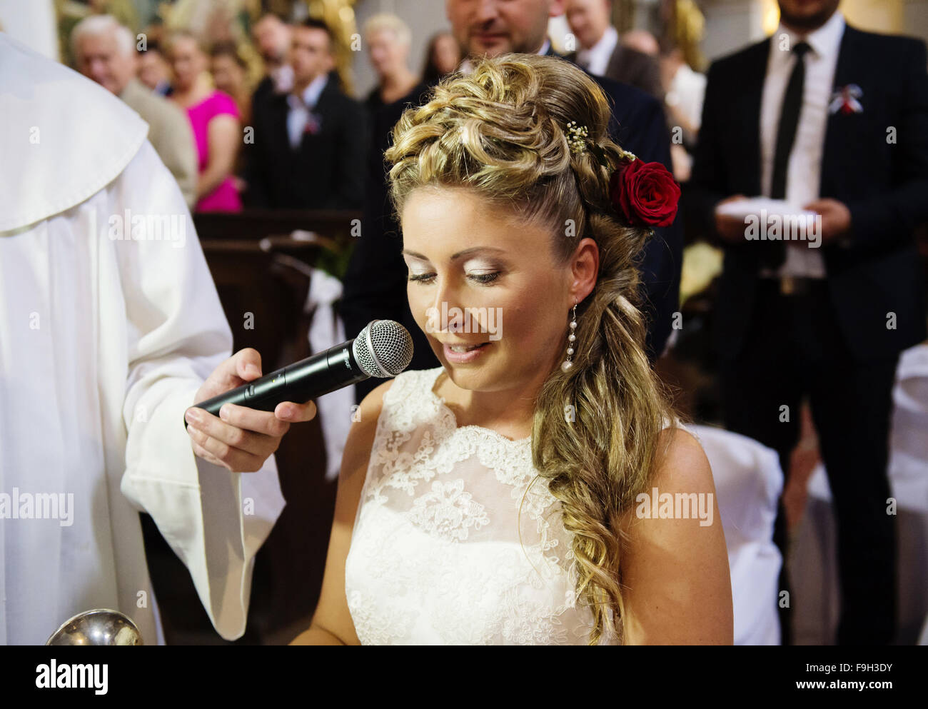 Beautiful bride in lace hi-res stock photography and images - Alamy