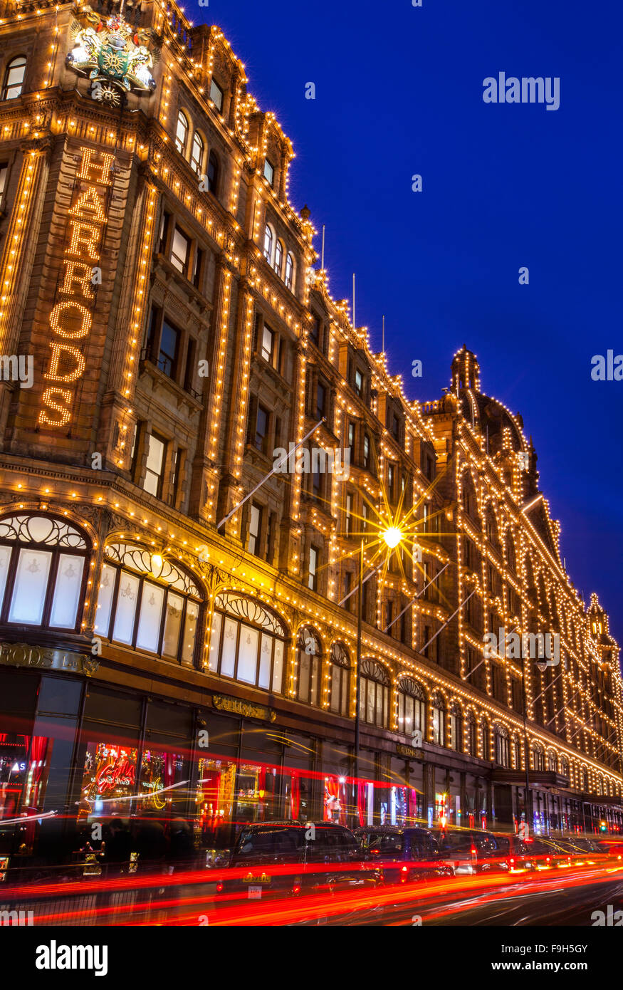 LONDON, UK DECEMBER 16TH 2015 A view of the famous Harrods