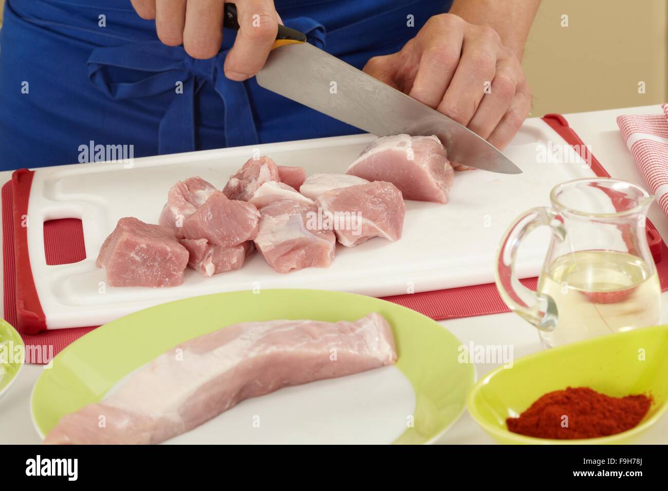 Sauerkraut pork goulash + steps Stock Photo Alamy