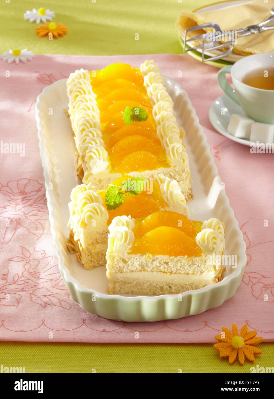 Mandarin orange slice Stock Photo