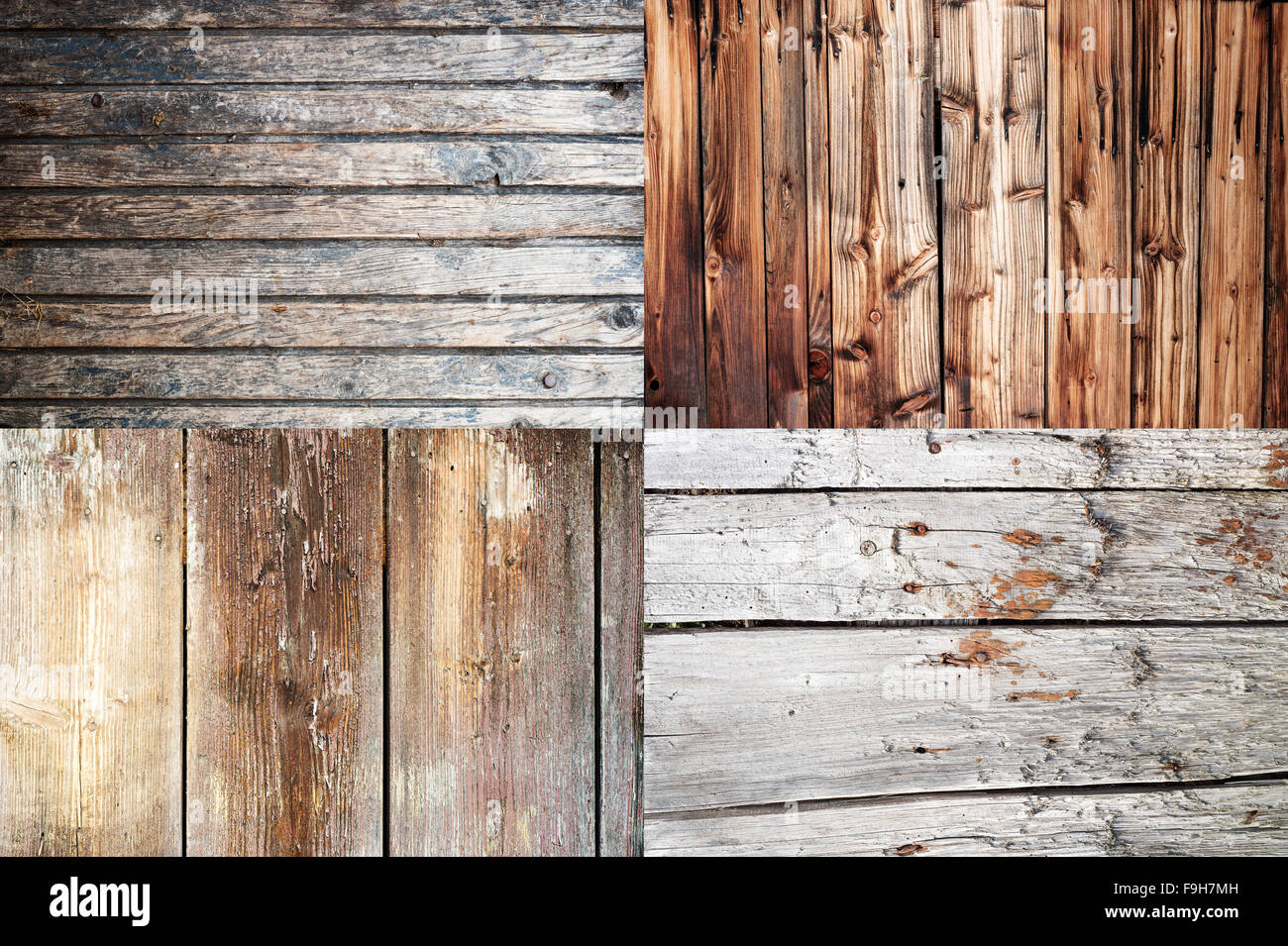 Combination of clear wooden boards backgrounds with texture Stock Photo