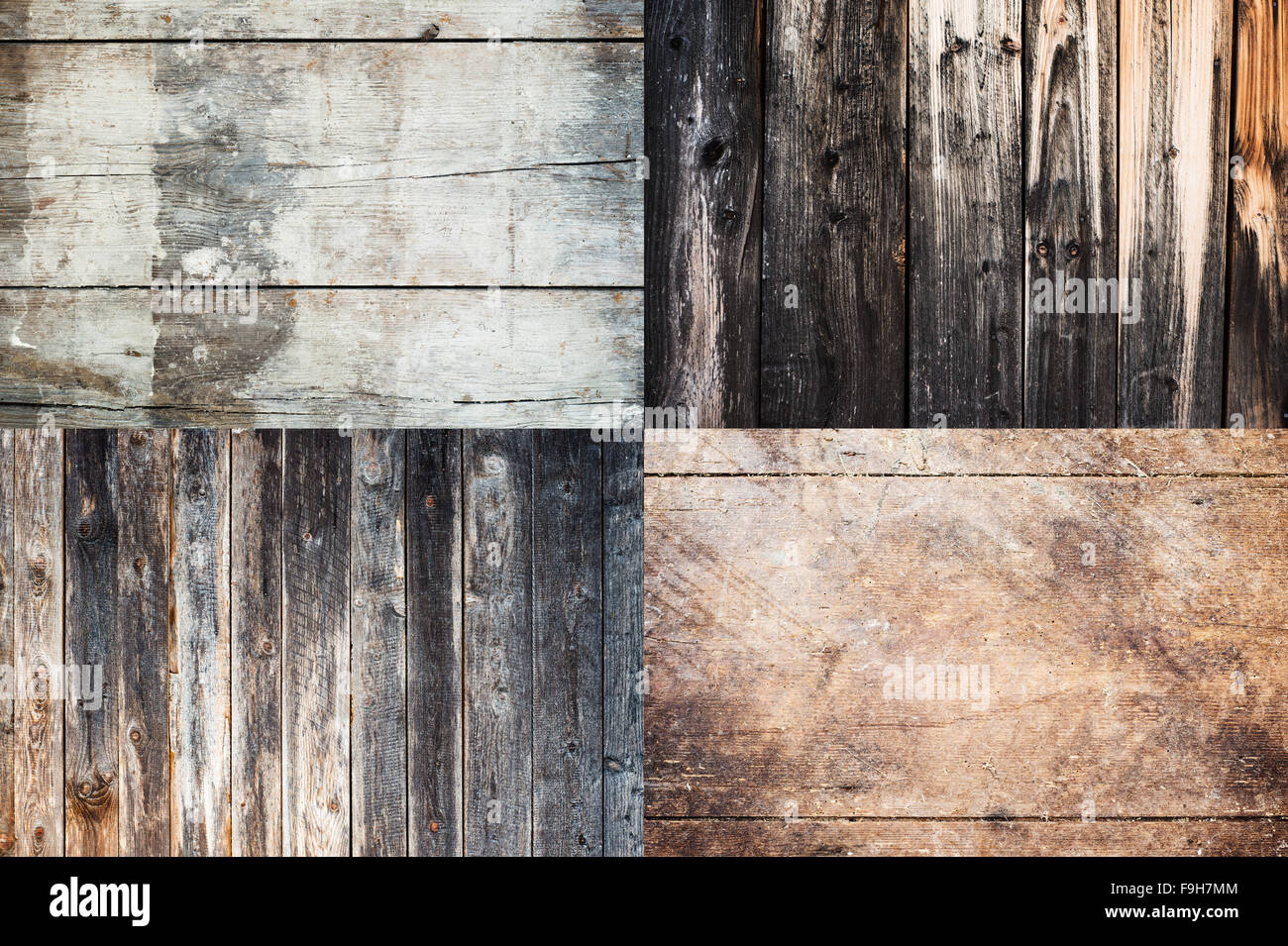 Combination of clear wooden boards backgrounds with texture Stock Photo