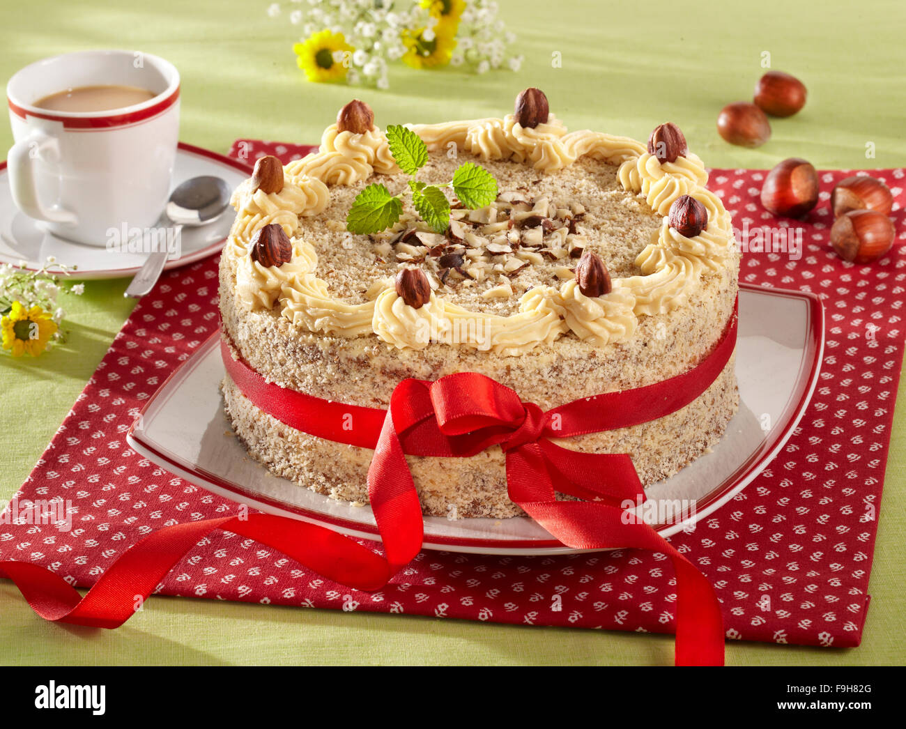 Hazelnut and Buckwheat Cake Stock Photo Alamy