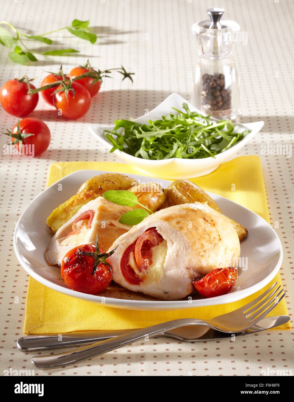 Tomato and mozzarella chicken Stock Photo Alamy