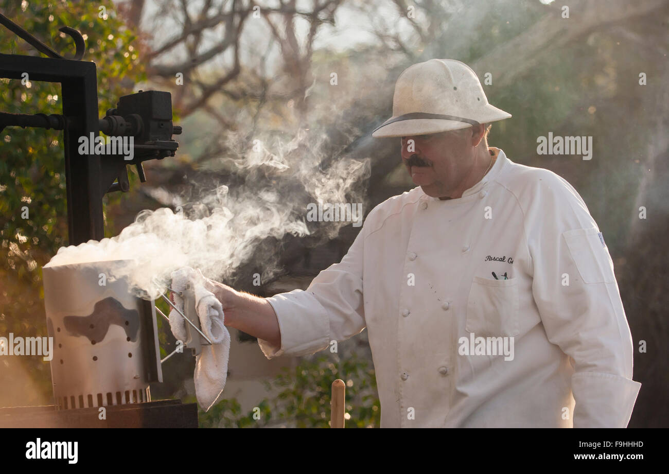 Chef Pascal Gode lectures at the BBQ Bootcamp Alisal Guest Ranch