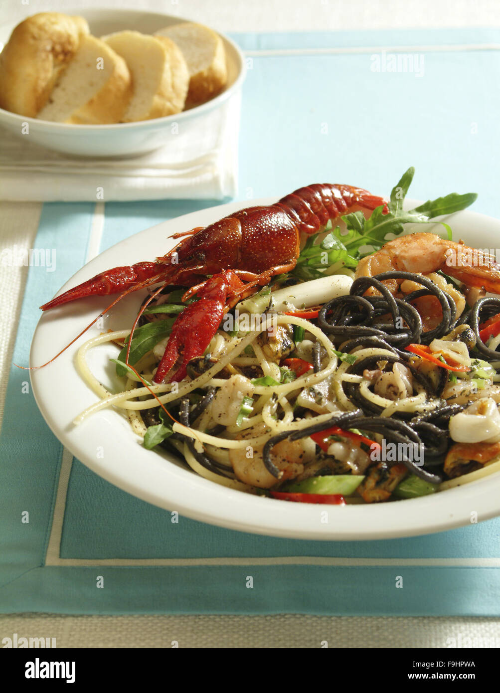 Pasta with Sea Fruits Stock Photo Alamy