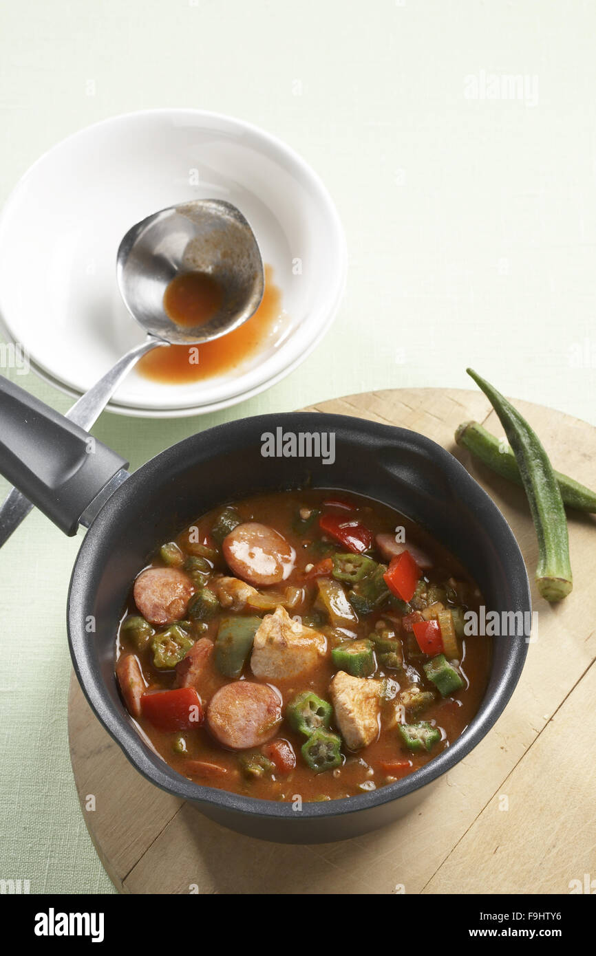 Gumbo with Okra Stock Photo Alamy