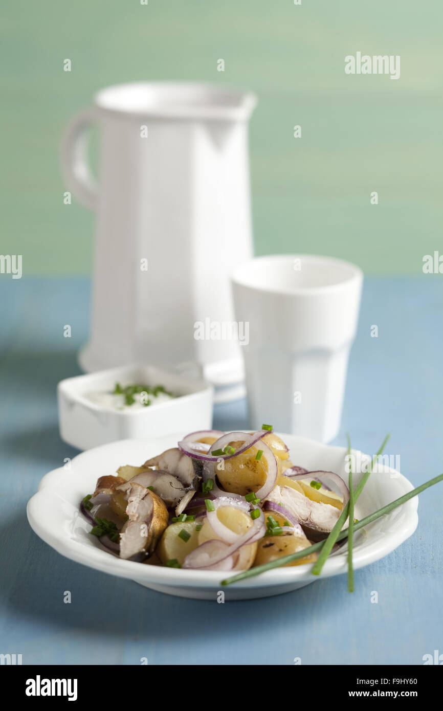 Potato Salad with Smoked Cod Stock Photo - Alamy