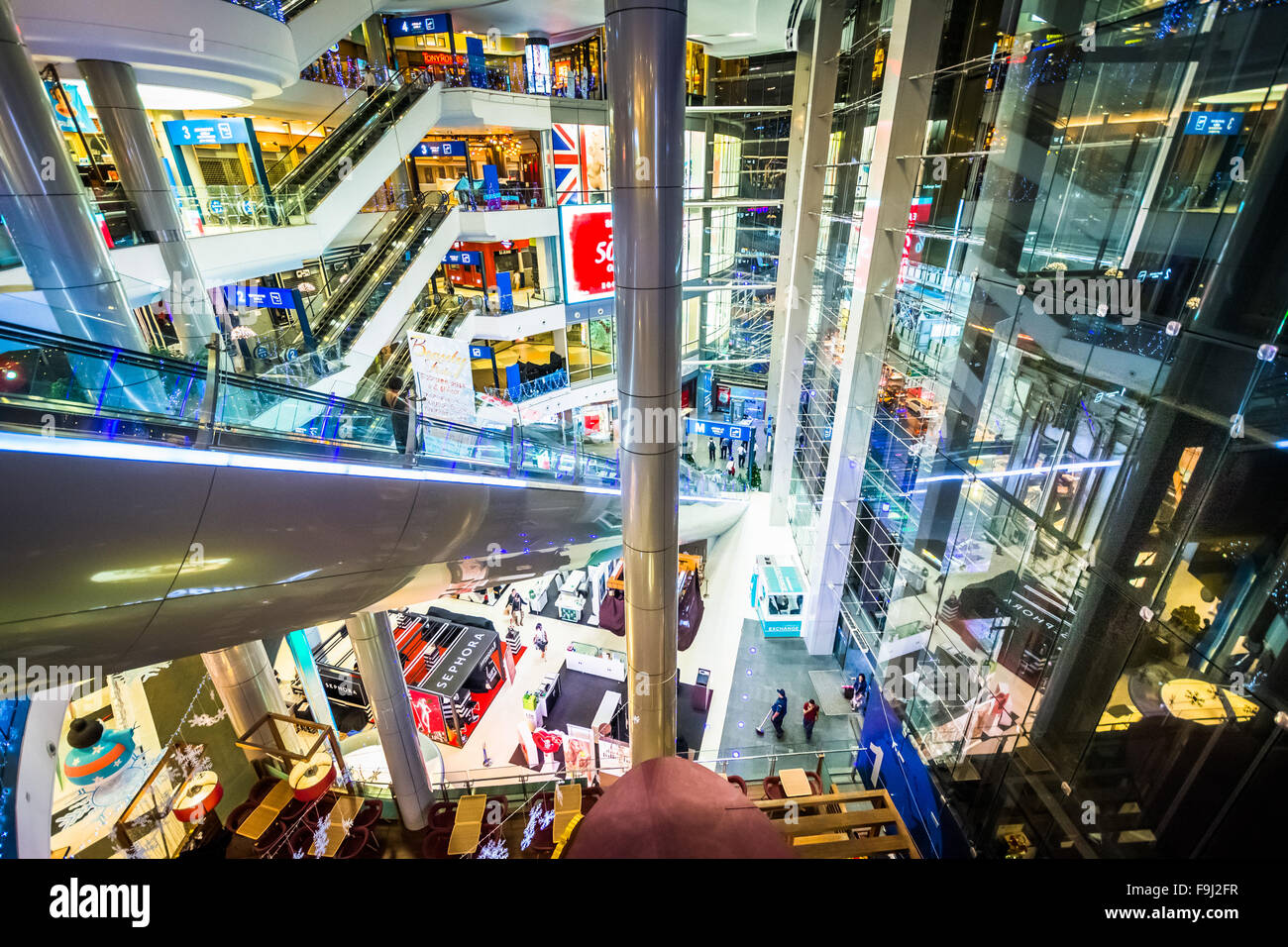 Interior of the Terminal 21 mall in Bangkok, Thailand. Stock Photo