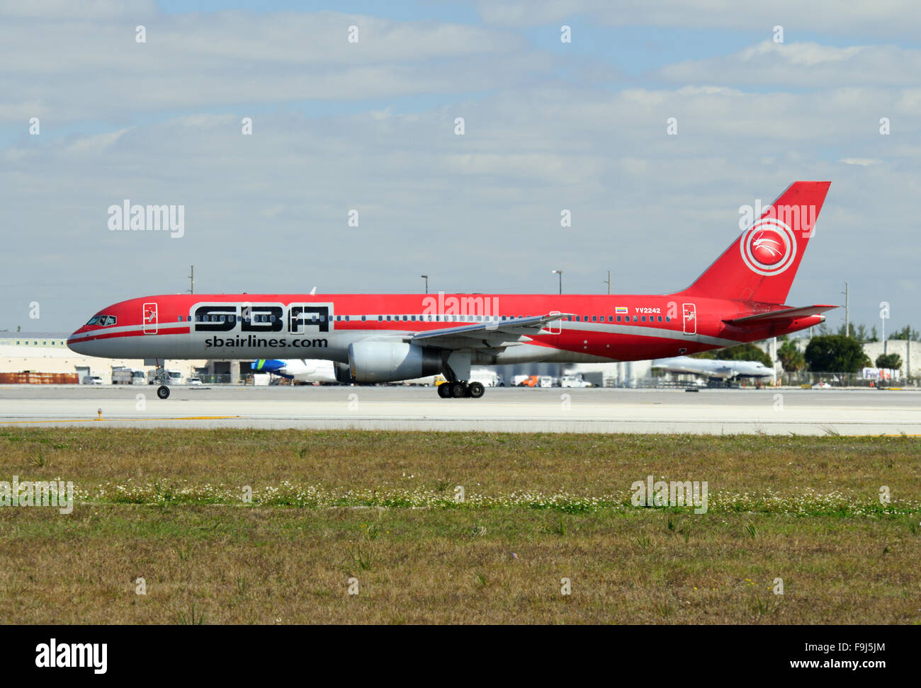 Santa Barbara Airlines Boeing 757-200 in Miami,, Florida Stock Photo