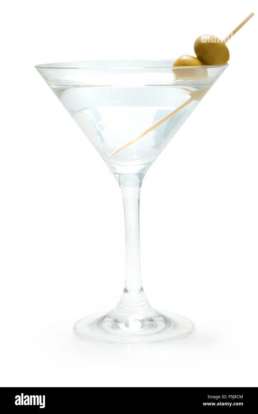Martini (gin, martini, olive Stock Photo Alamy