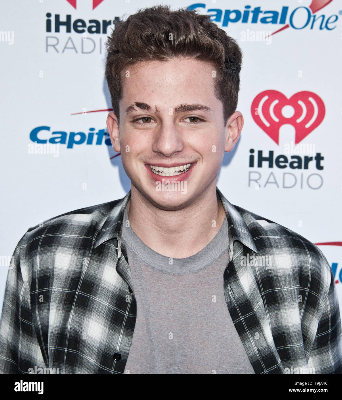 Charlie Puth Poses at Q102's Jingle Ball 2015 at Wells Fargo Center on