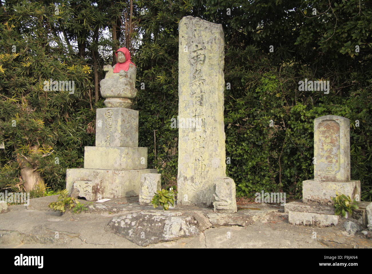 head stones and statues Stock Photo