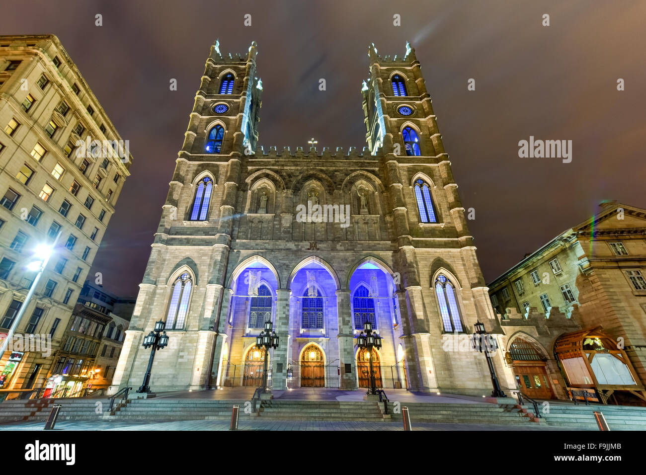 Montreal Notre-Dame Basilica in Montreal, Quebec, Canada. Notre-Dame ...