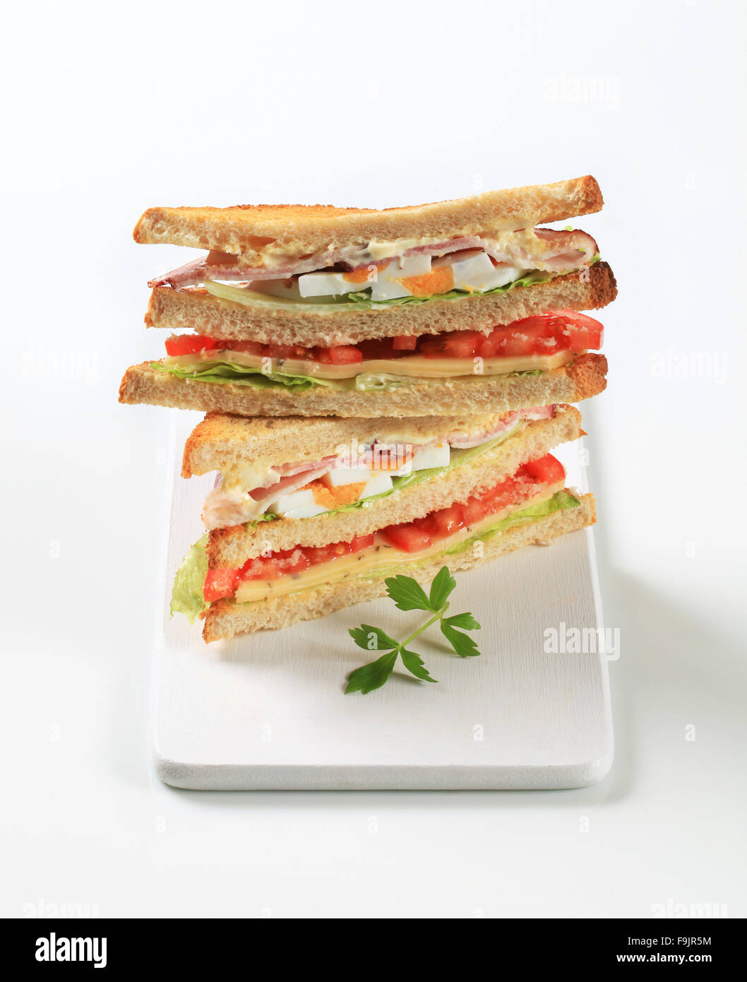 Deli sandwiches with ham, cheese, egg and veggies Stock Photo Alamy