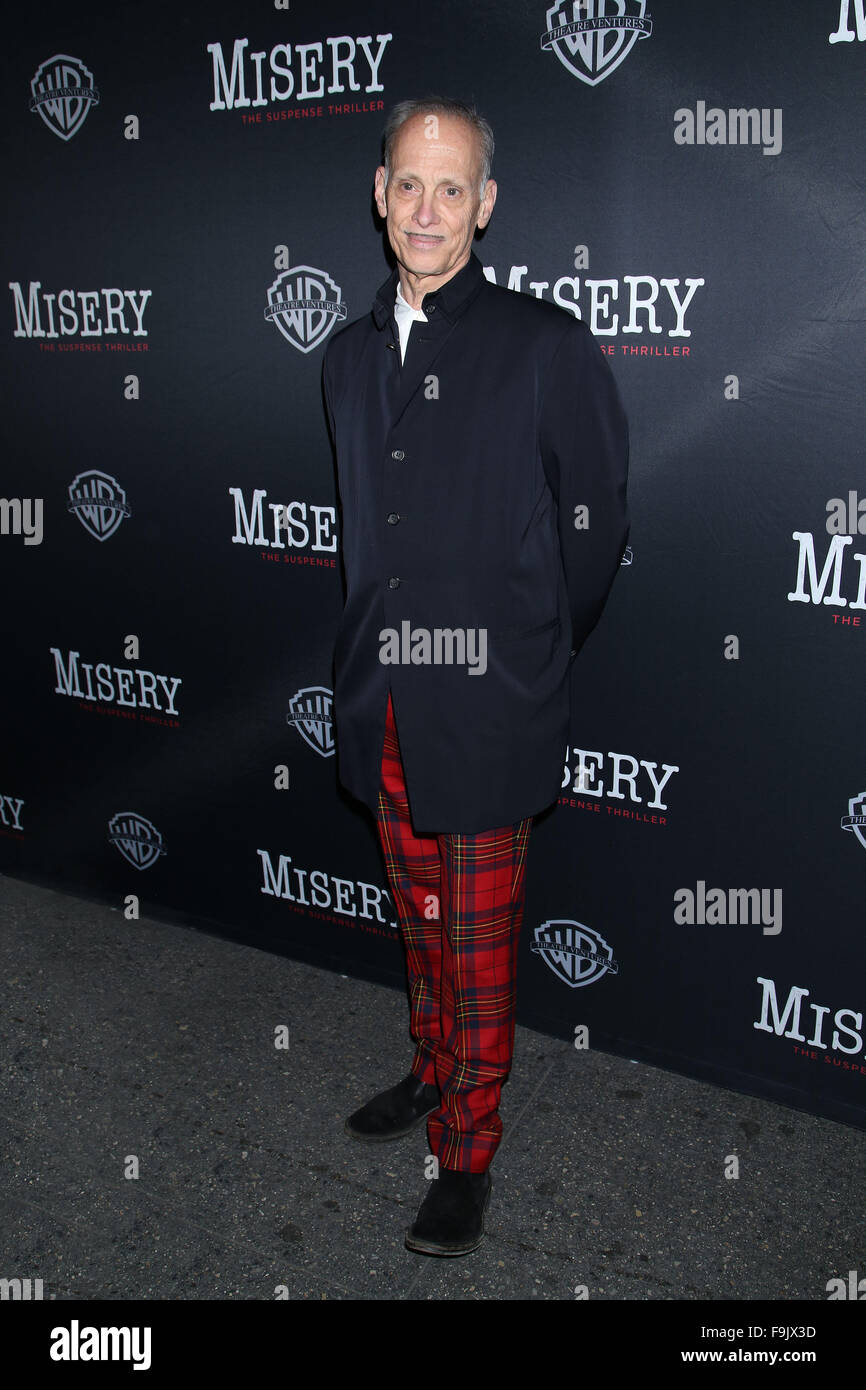 Opening night of Misery at the Broadhurst Theatre - Arrivals.  Featuring: John Waters Where: New York City, New York, United States When: 16 Nov 2015 Stock Photo