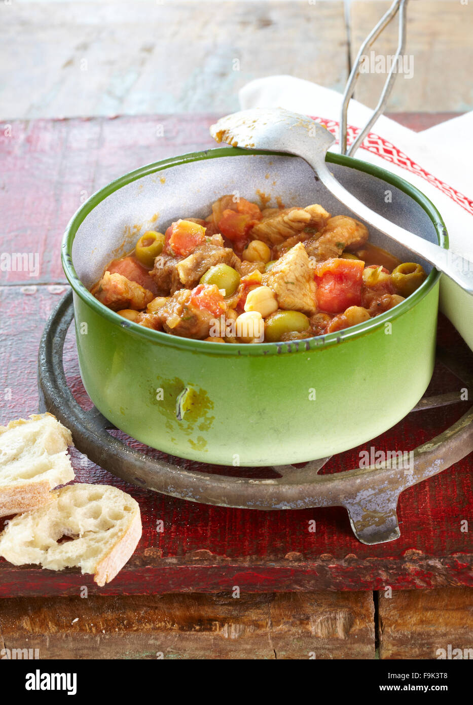 Pork, chickpea and olive stew Stock Photo Alamy
