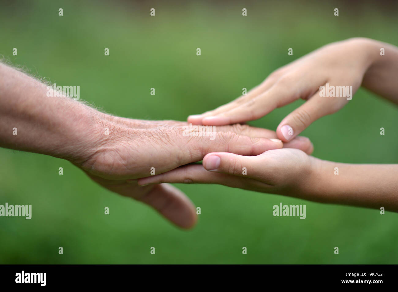 Two hands together Stock Photo
