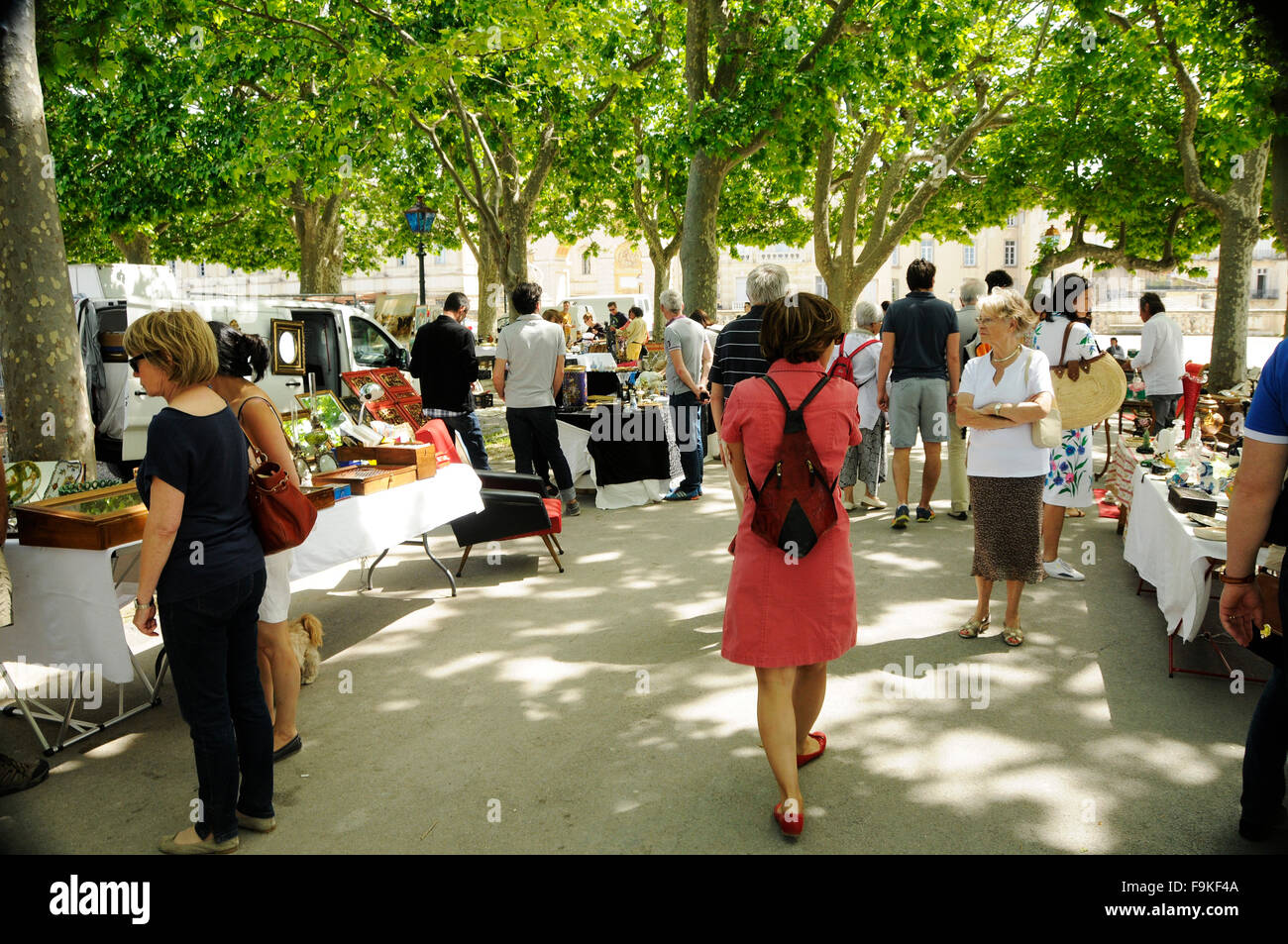 French flea market Montpellier, South of France Stock Photo Alamy