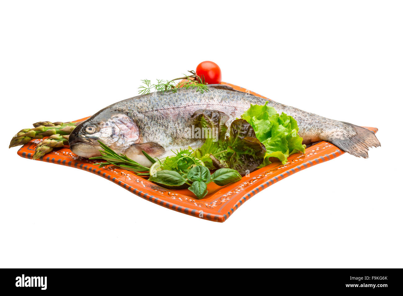 Fresh Raw Rainbow Trout Stock Photo - Alamy