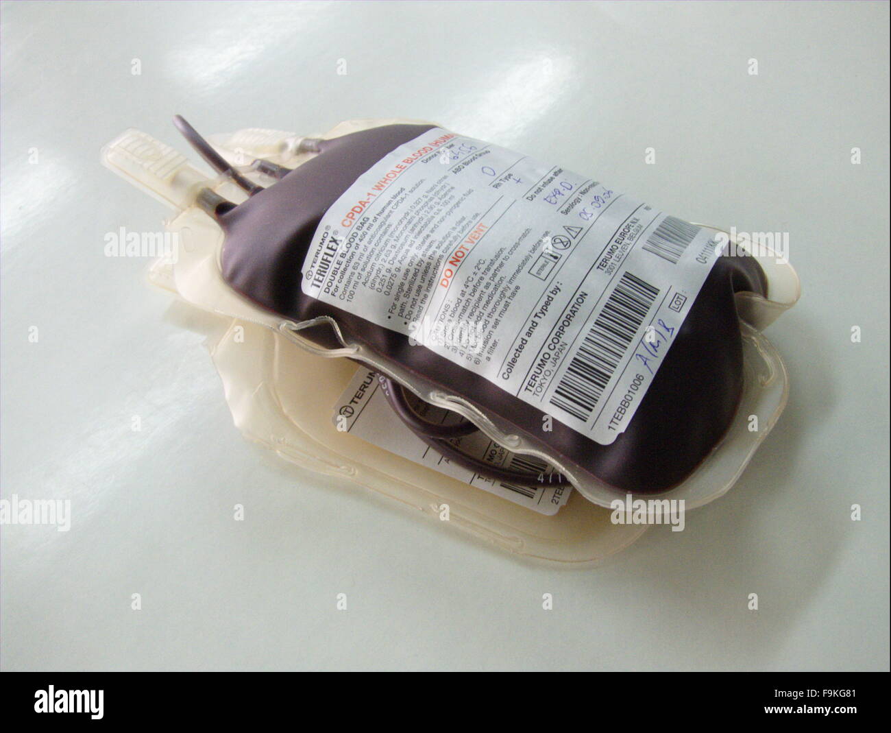 blood donate bag on white background Stock Photo Alamy