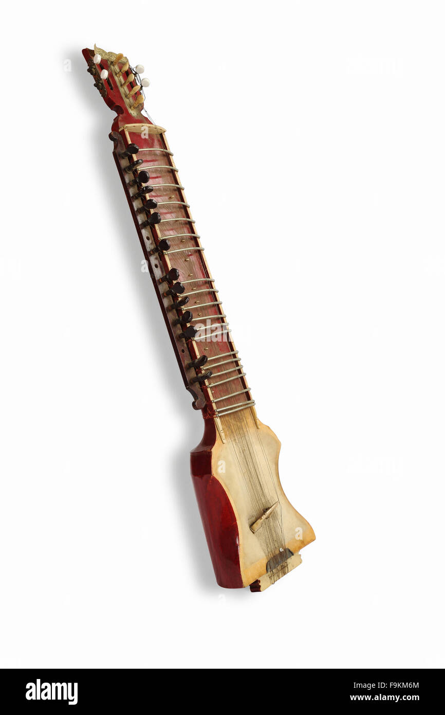 Dilruba and Israj, very similar indian classical musical instruments, India Stock Photo