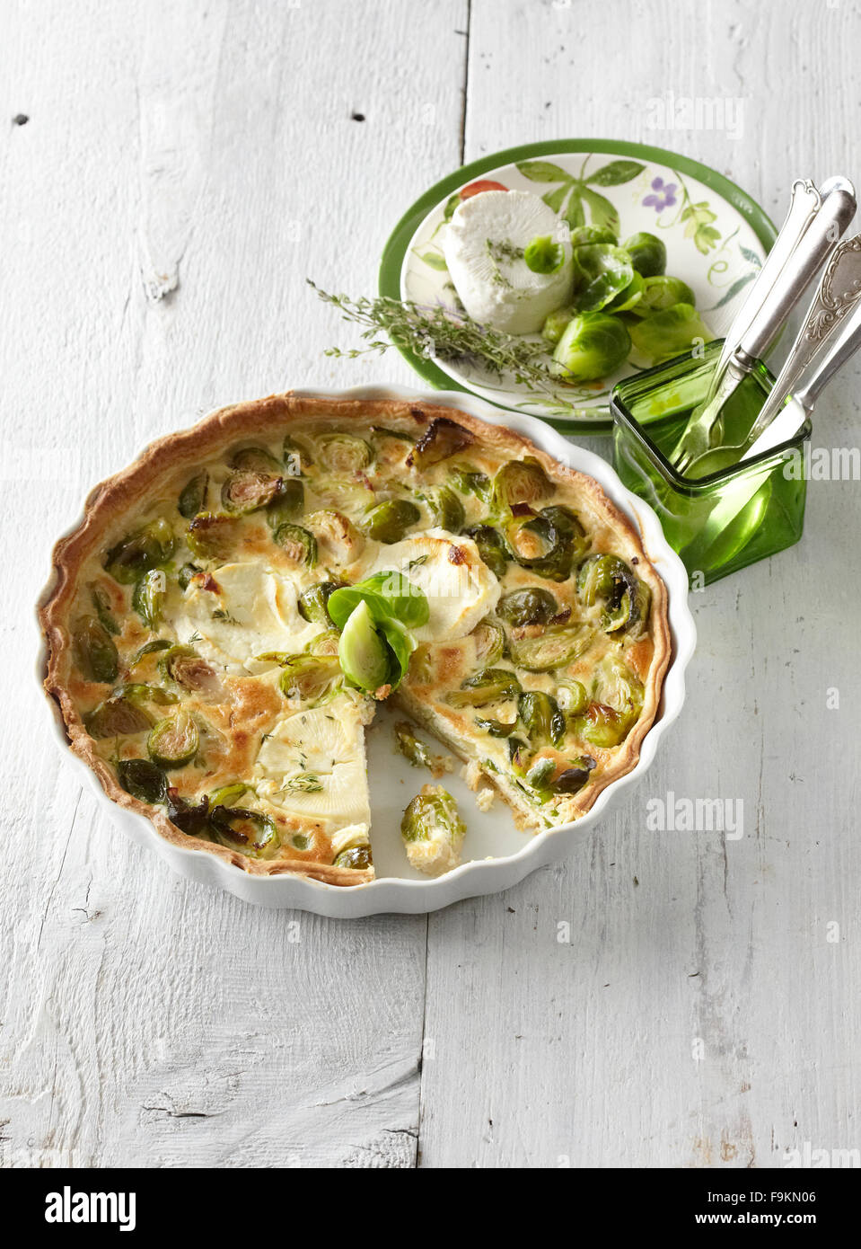 Savoy cabbage quiche Stock Photo Alamy
