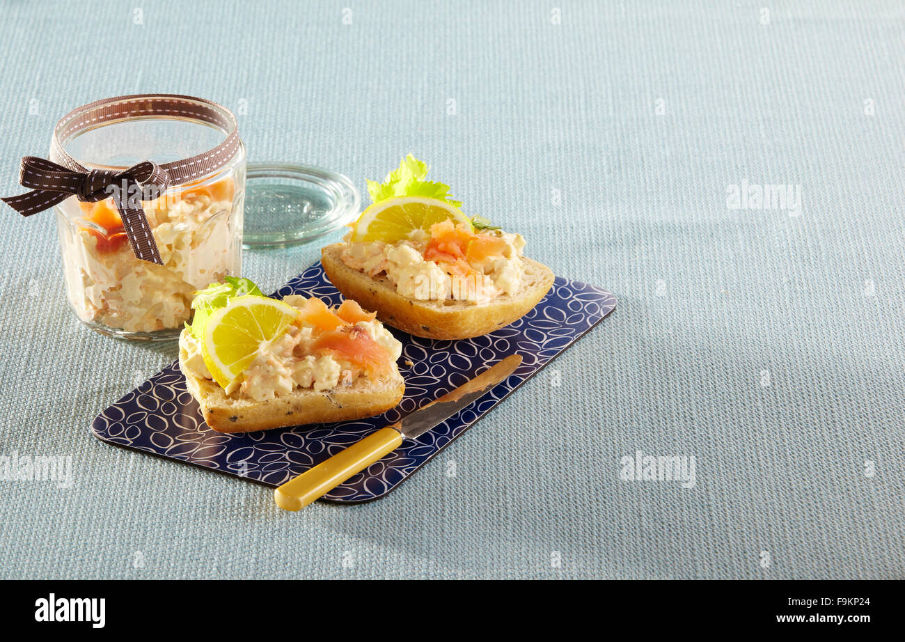 Fish spread with smoked salmon Stock Photo Alamy