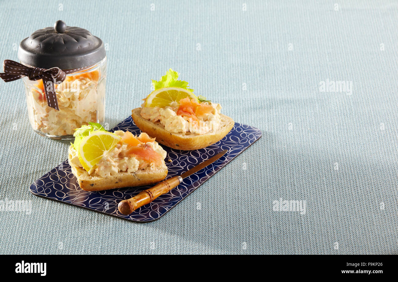 Fish spread with smoked salmon Stock Photo Alamy