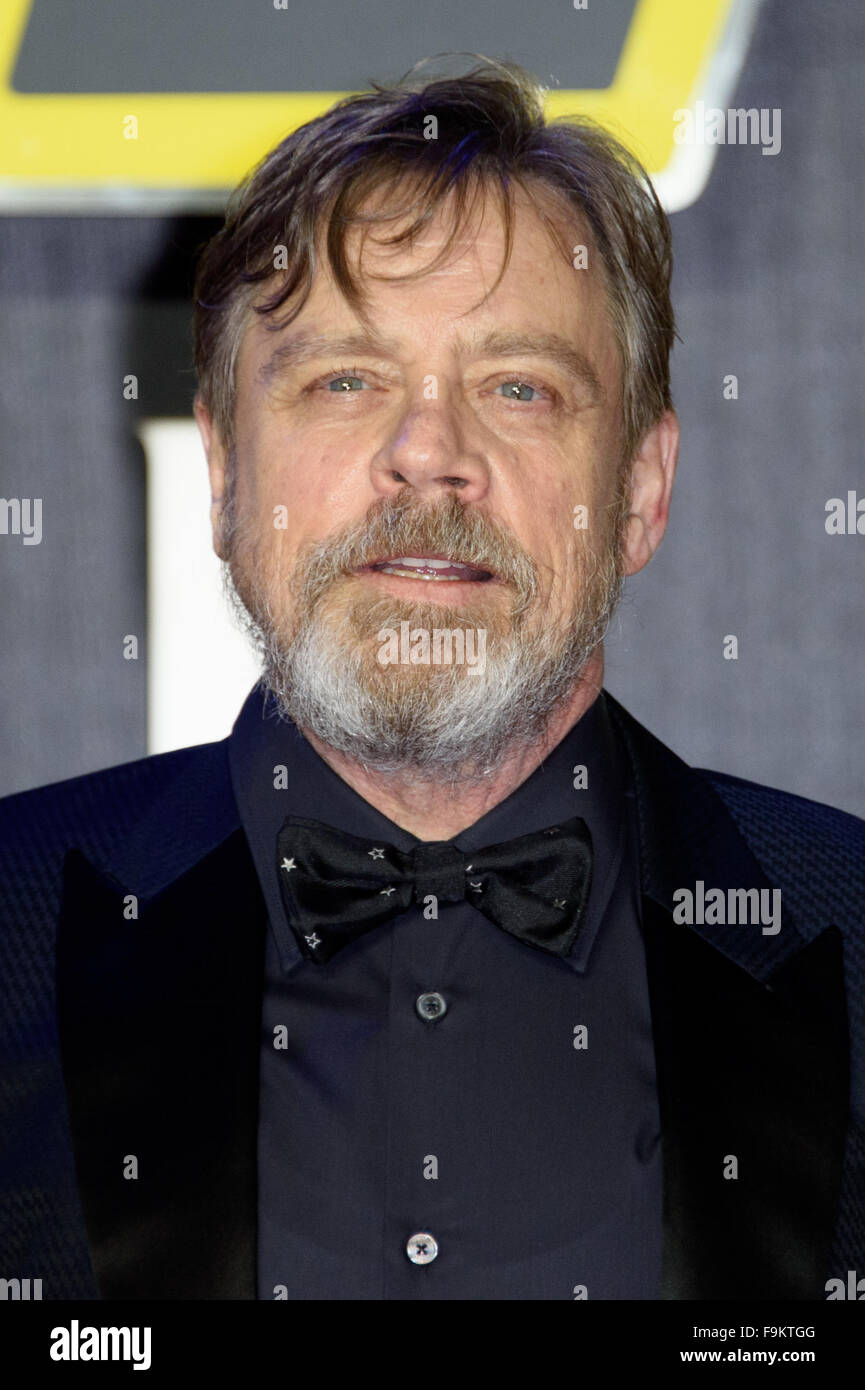 Mark Hamill at the 'Star Wars: The Force Awakens ' premiere in London Stock Photo