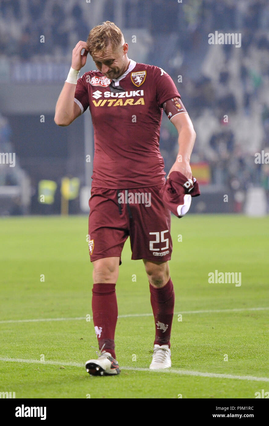 Turin, Italy. 16th Dec, 2015. Kamil Glik is disappointed at the end of the  Italy Cup match between Juventus FC and Torino FC. © Nicolò Campo/Pacific  Press/Alamy Live News Stock Photo -
