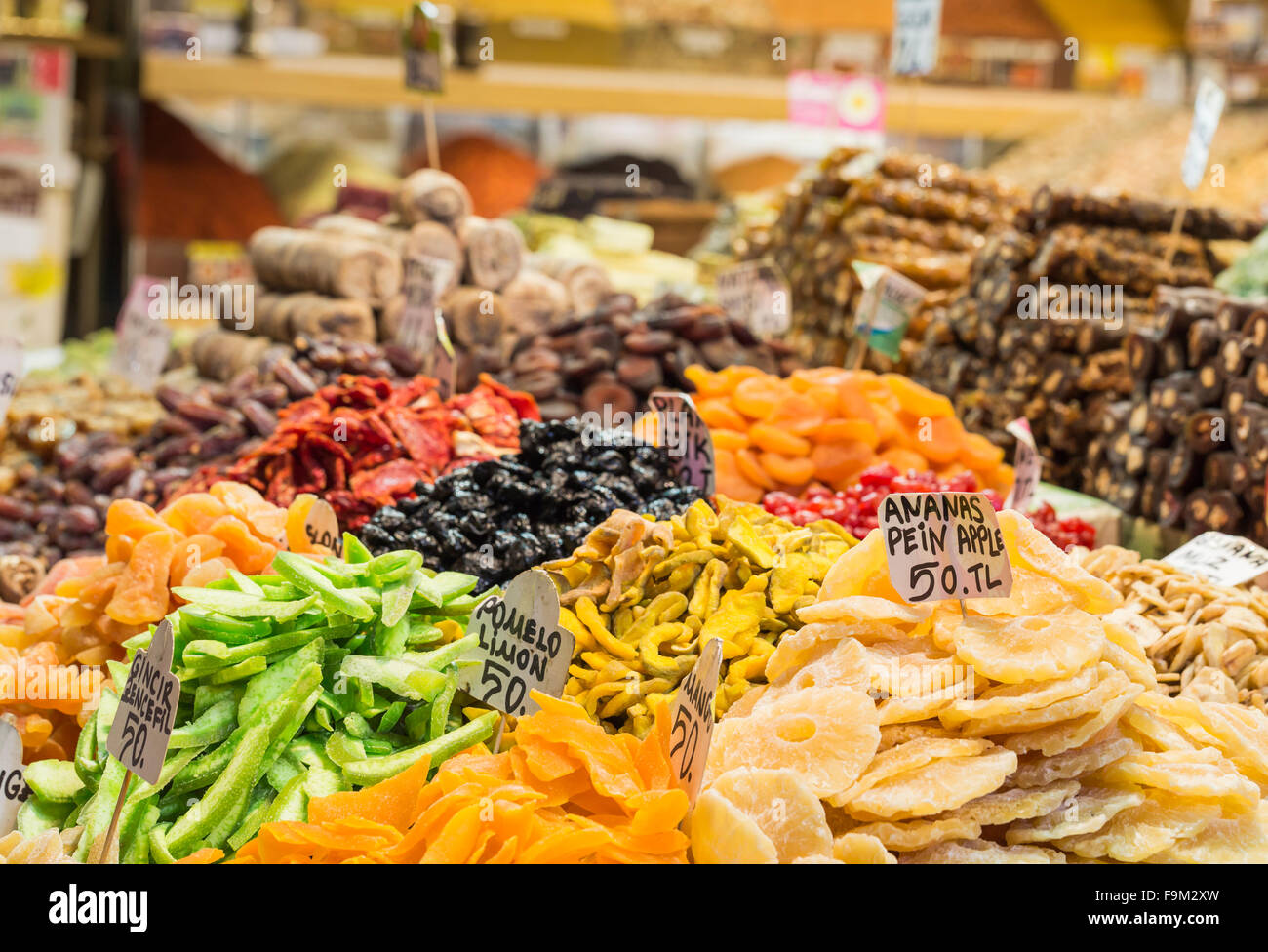 Famous turkish delights on the market Stock Photo Alamy