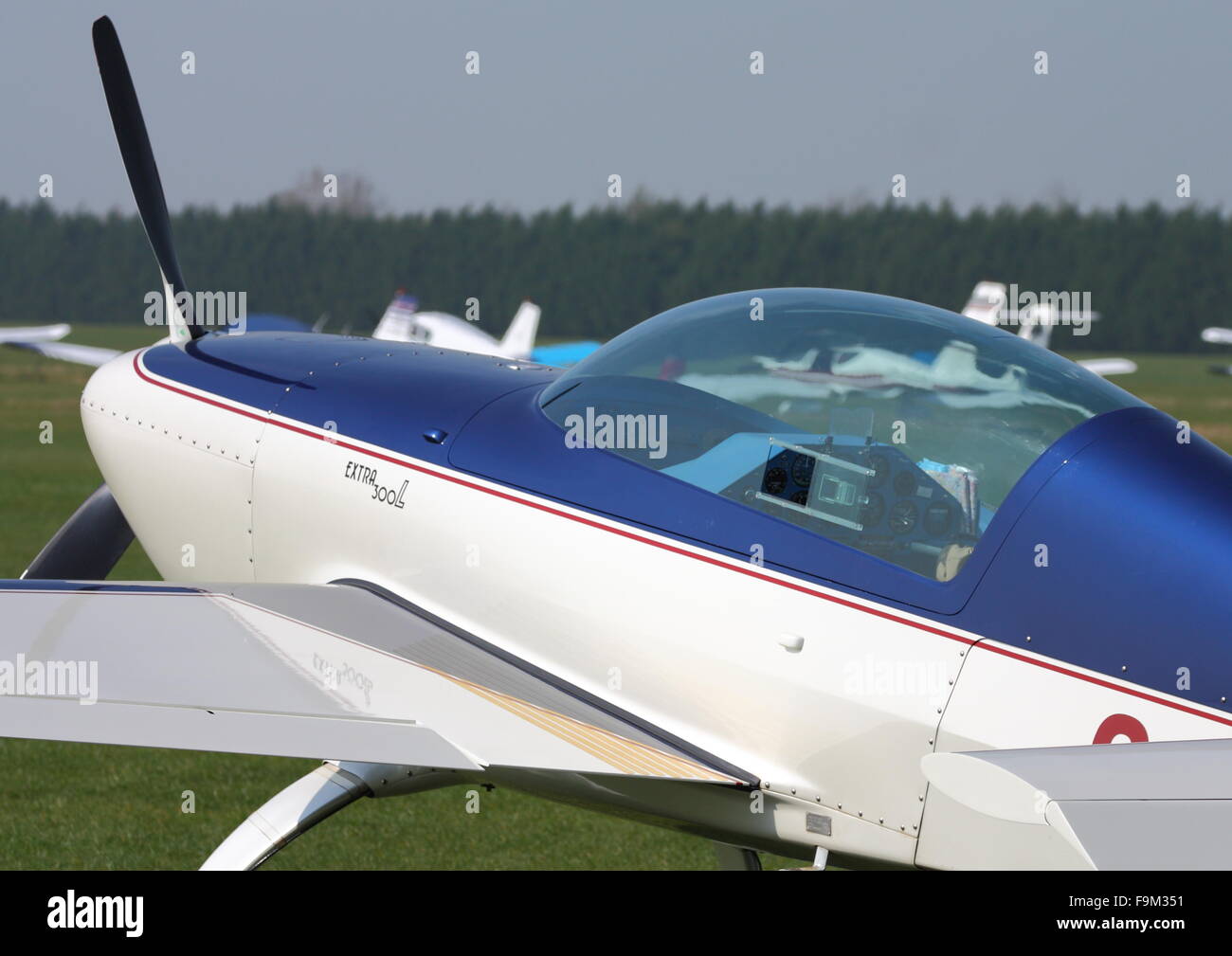 Extra 300 parked at White Waltham Airfield Stock Photo