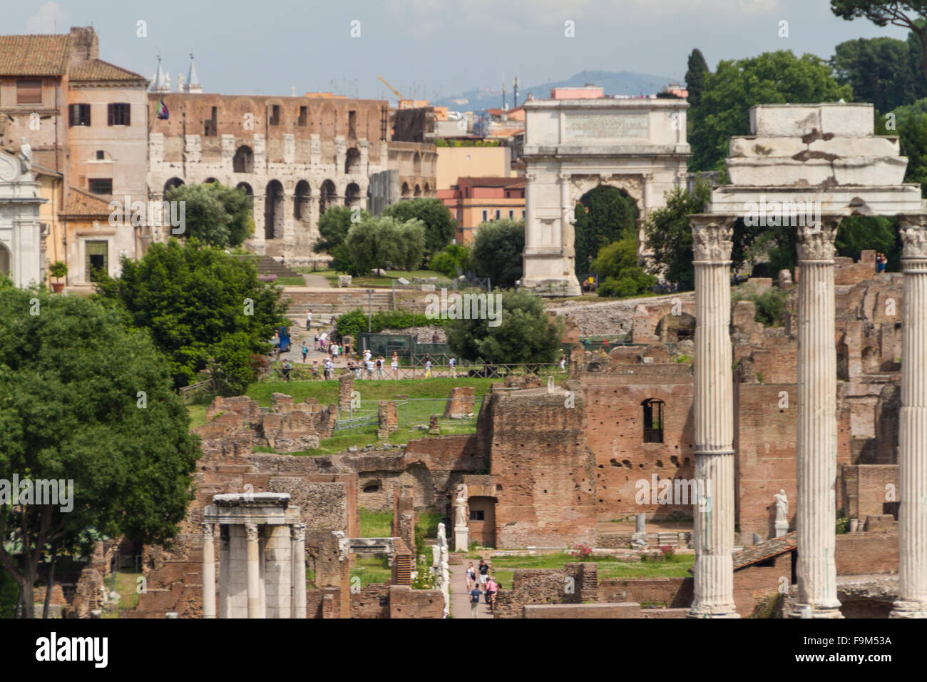 Building ruins and ancient columns in Rome, Italy Stock Photo - Alamy