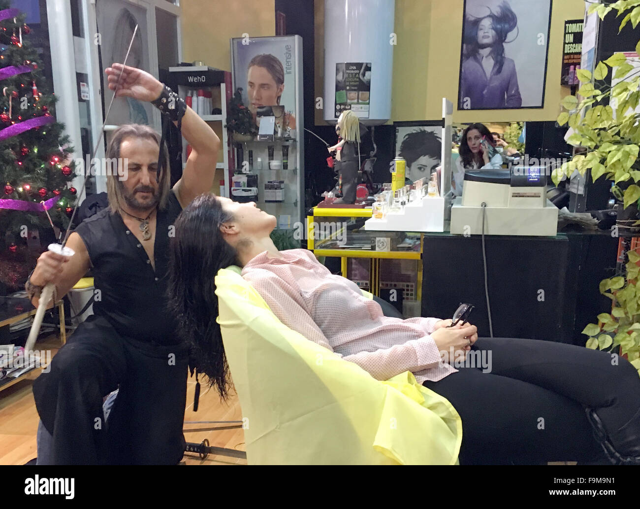 Madrid Spain 15th Dec 2015 Hairdresser Alberto Olmedo 51