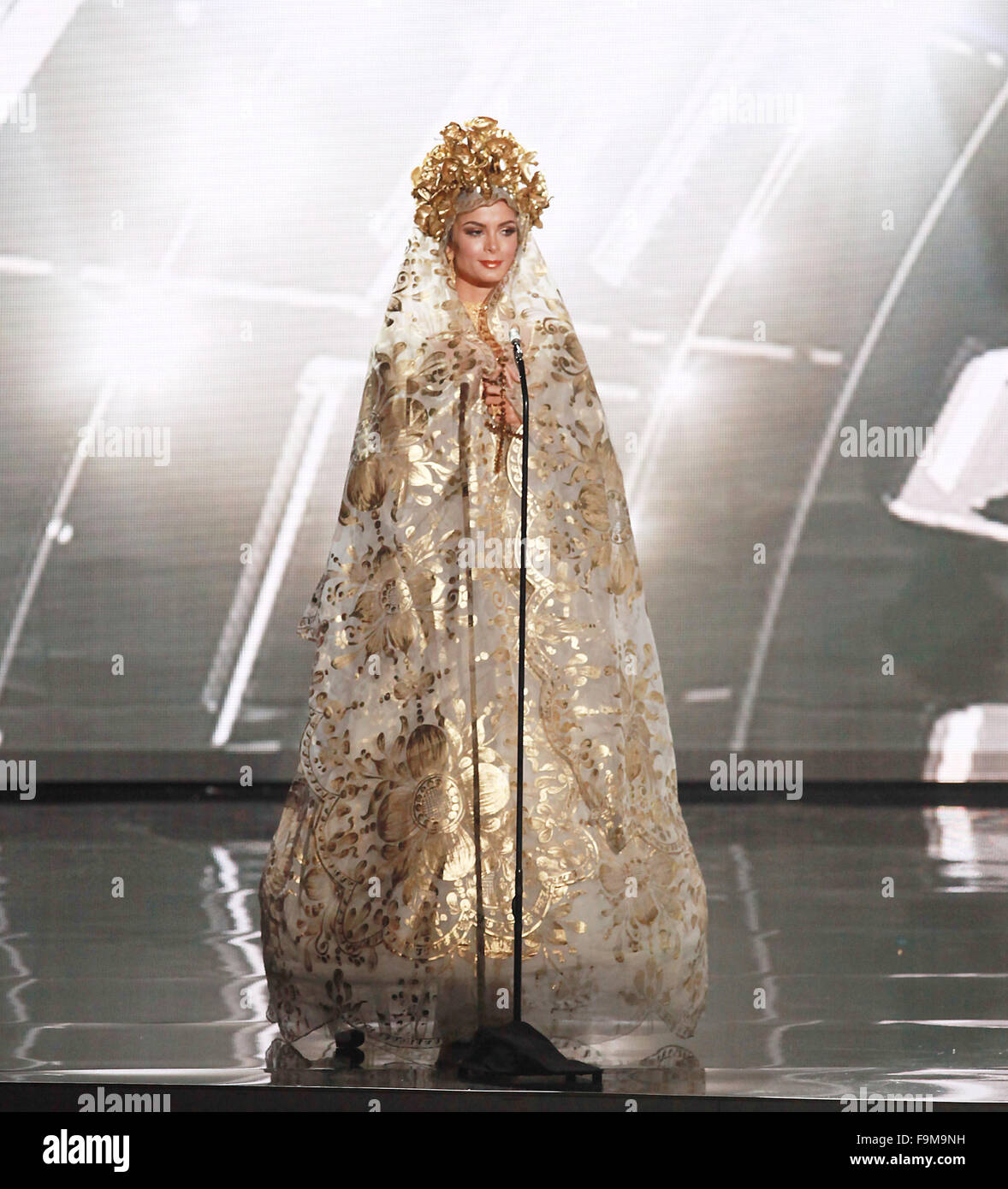 Las Vegas, Nevada, USA. 16th Dec, 2015. Miss Peru Laura Spoya participates in the National Costume Show during the 2015 Miss Universe Pageant Preliminary Competition and National Costume Show on December 16, 2015 at the AXIS Theater inside Planet Hollywood Resort & Casino in Las Vegas Nevada. Credit:  Marcel Thomas/ZUMA Wire/Alamy Live News Stock Photo