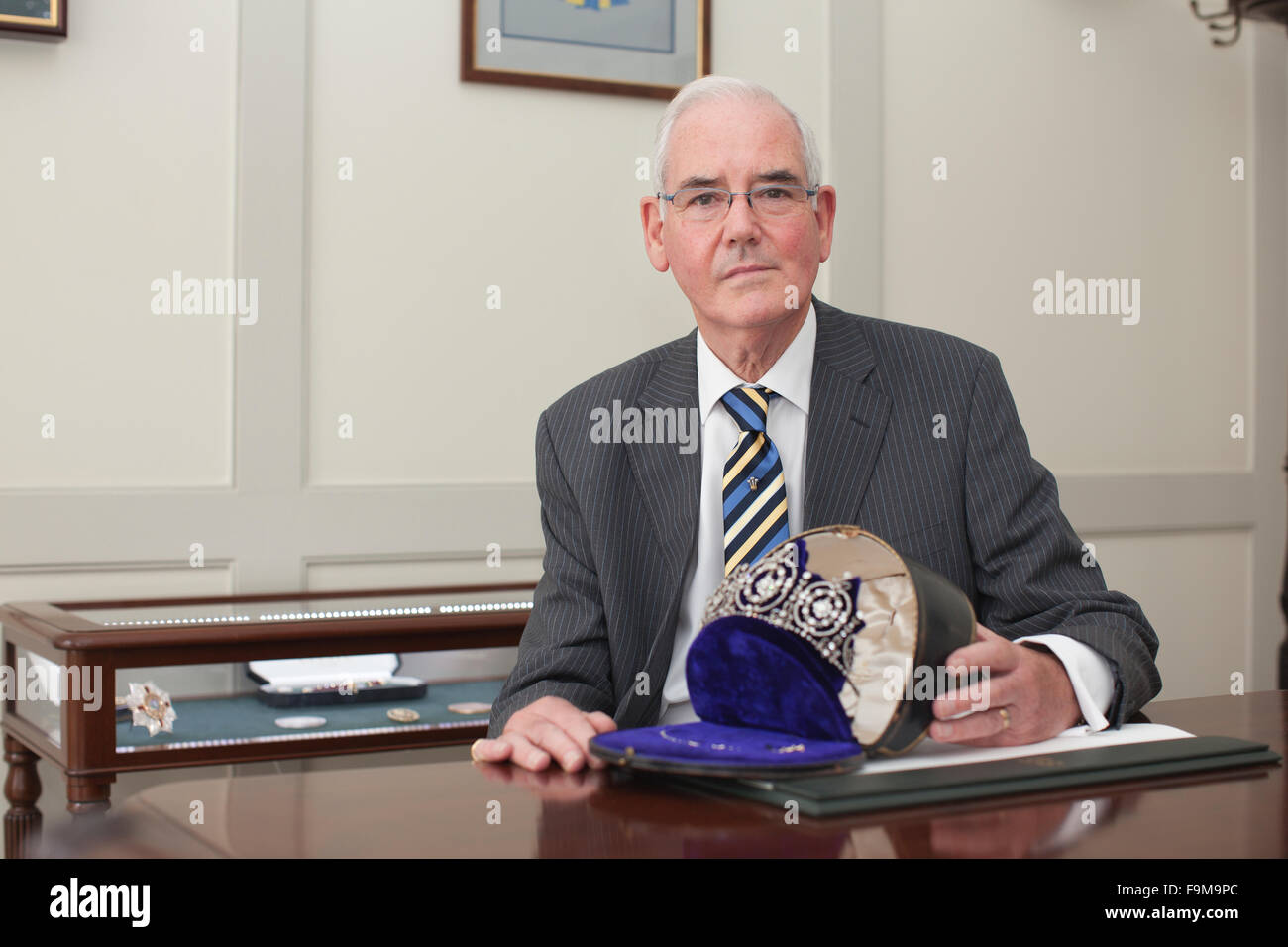 David V Thomas, Former Crown Jeweller, to the British Royal Family, responsible for the Crown Jewells and jewellery of Her Majesty The Queen Stock Photo