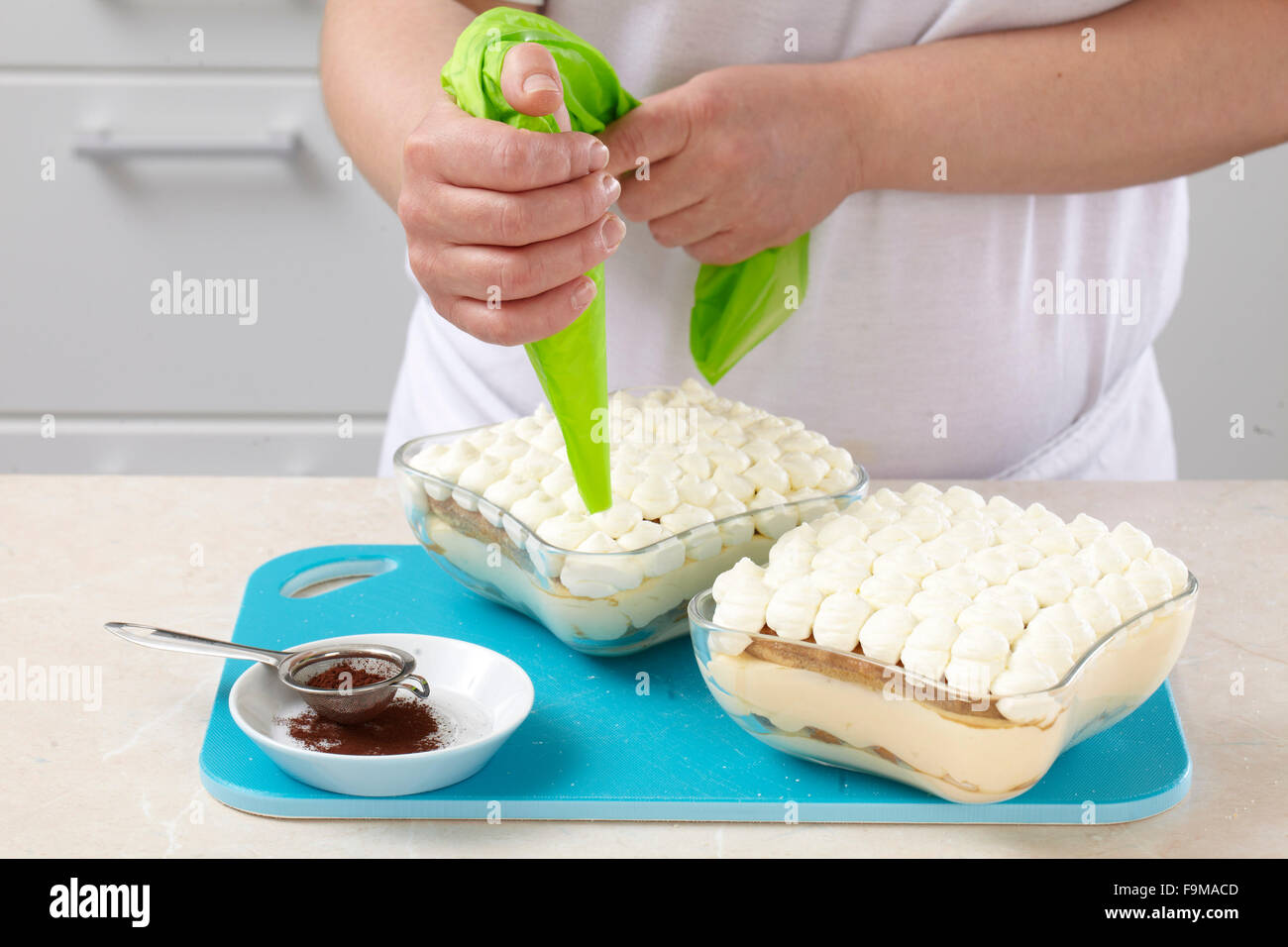 Tiramisu + steps Stock Photo Alamy