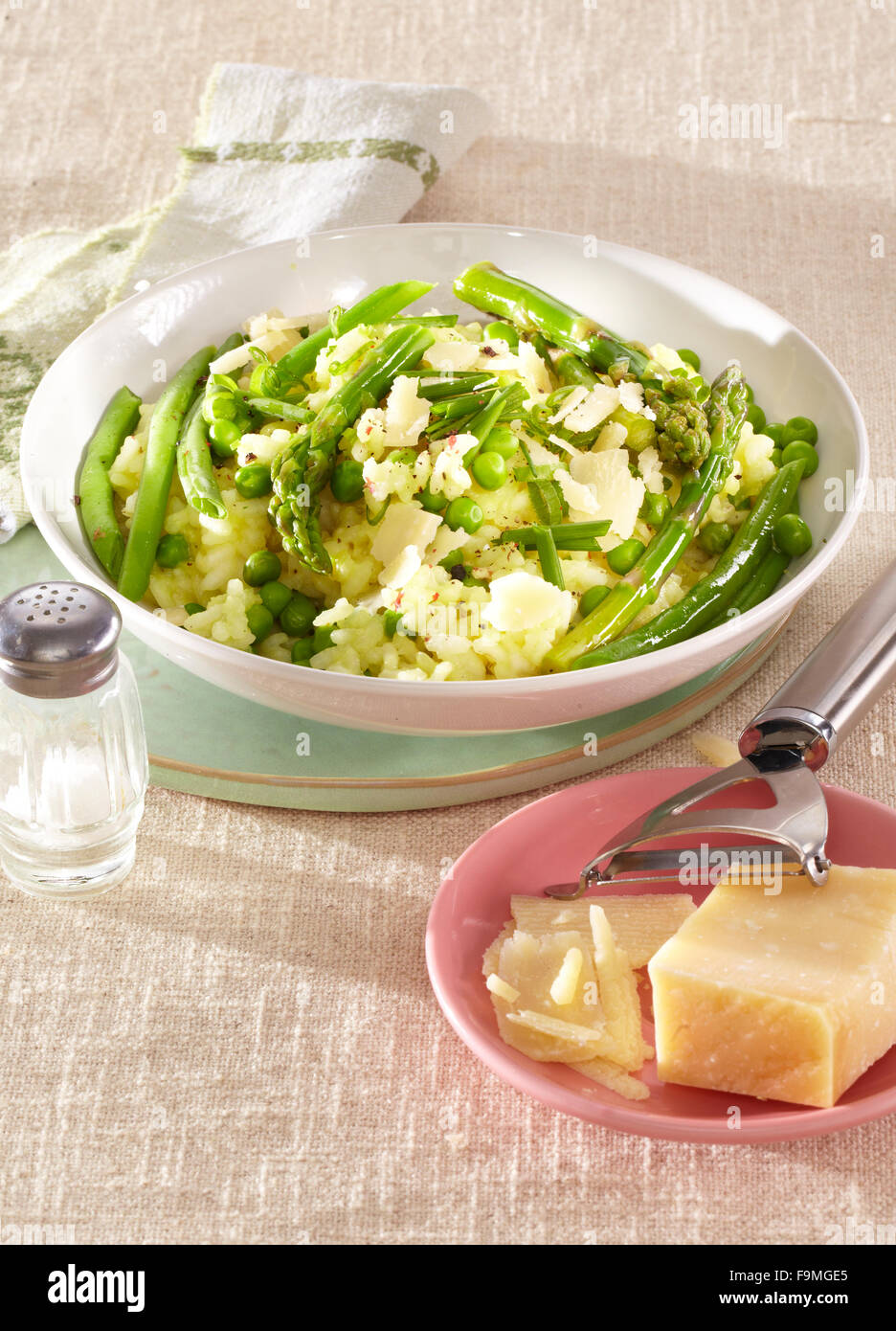 Summer green risotto Stock Photo Alamy