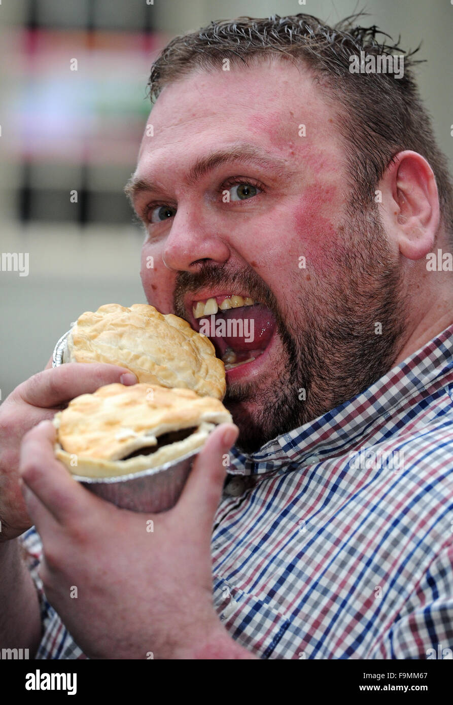 Winner world pie eating contest harrys bar hires stock photography and