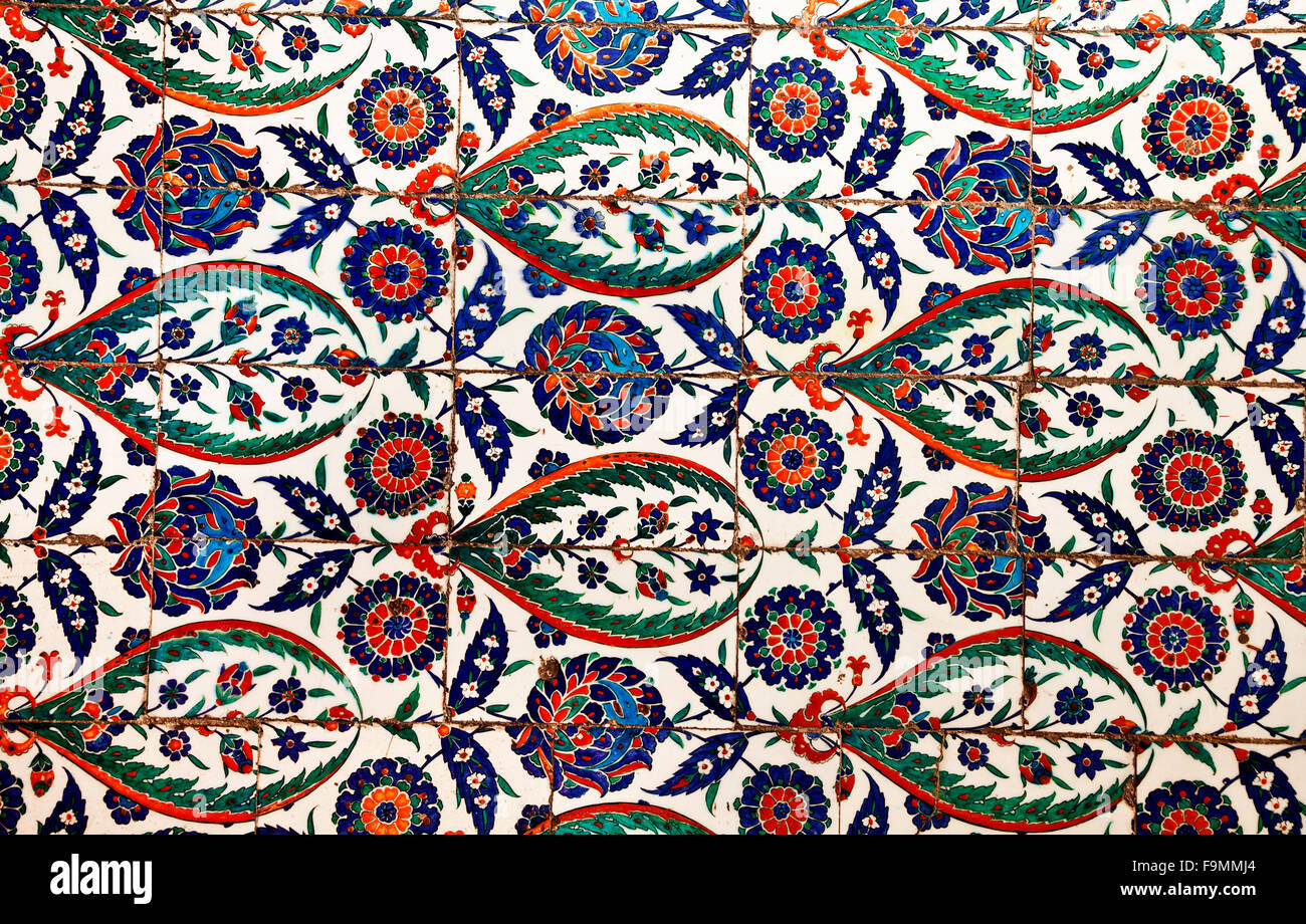 Sultanahmet Blue Mosque interior - Tiles Stock Photo - Alamy