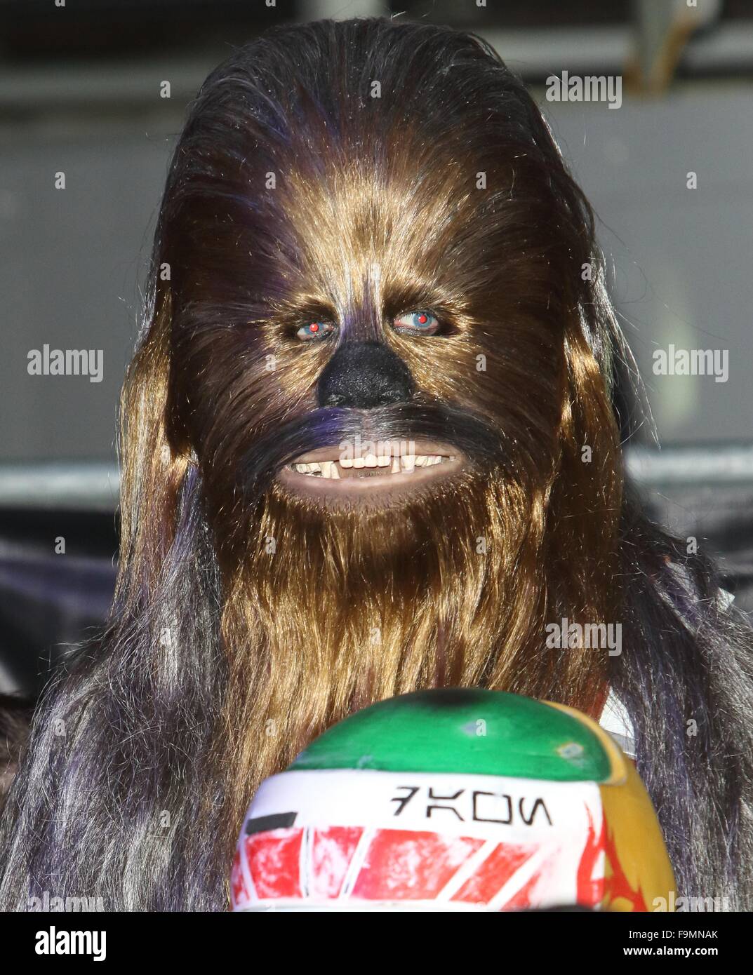 London.UK. A wookie   Star Wars: The Force Awakens - European Premiere at Leicester Square.  16th December 2015. Ref: LMK73-59062-171215 Keith Mayhew/Landmark Media.   Stock Photo