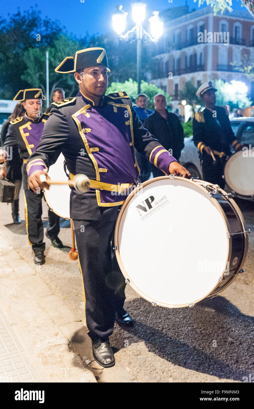 The popular Feast Of St.Francis Parade and marching band in Easter in