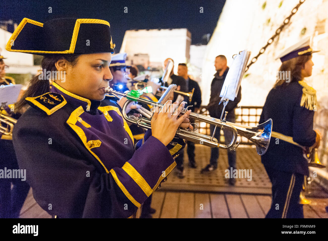 The popular Feast Of St.Francis Parade and marching band in Easter in