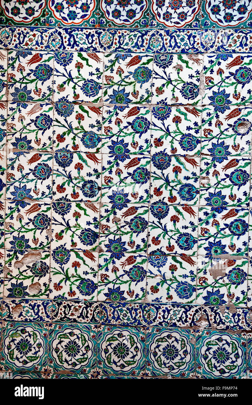 Sultanahmet Blue Mosque interior - Tiles Stock Photo - Alamy