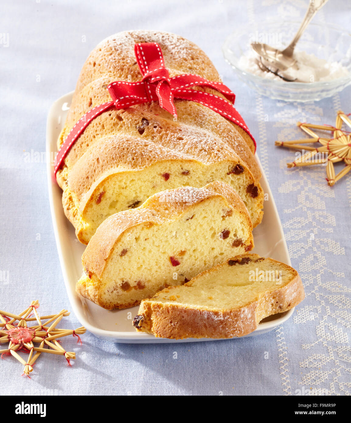 Cheese Christmas cake Stock Photo - Alamy
