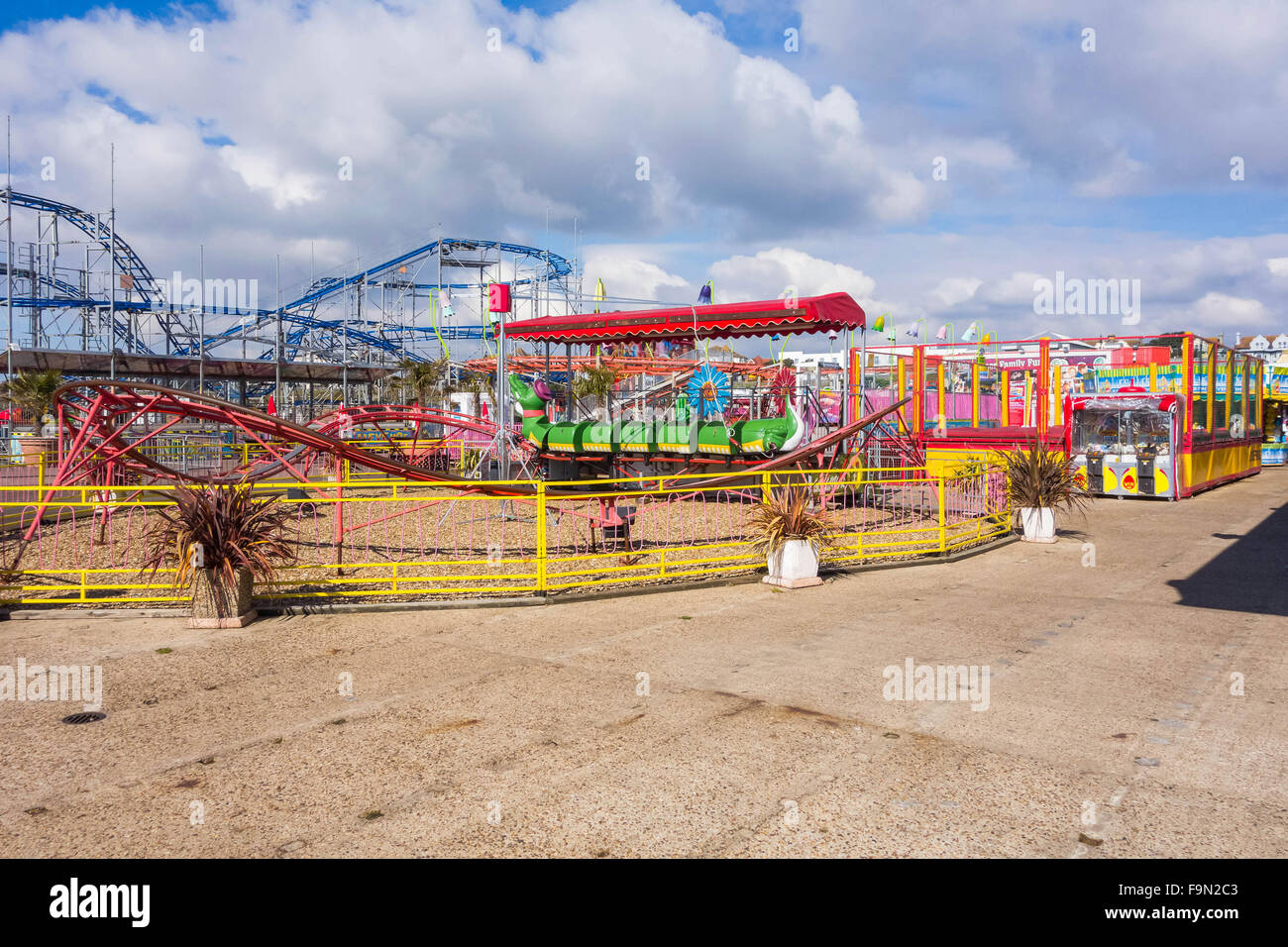 Fun Fair Marine Parade Clacton on Sea Essex Stock Photo Alamy