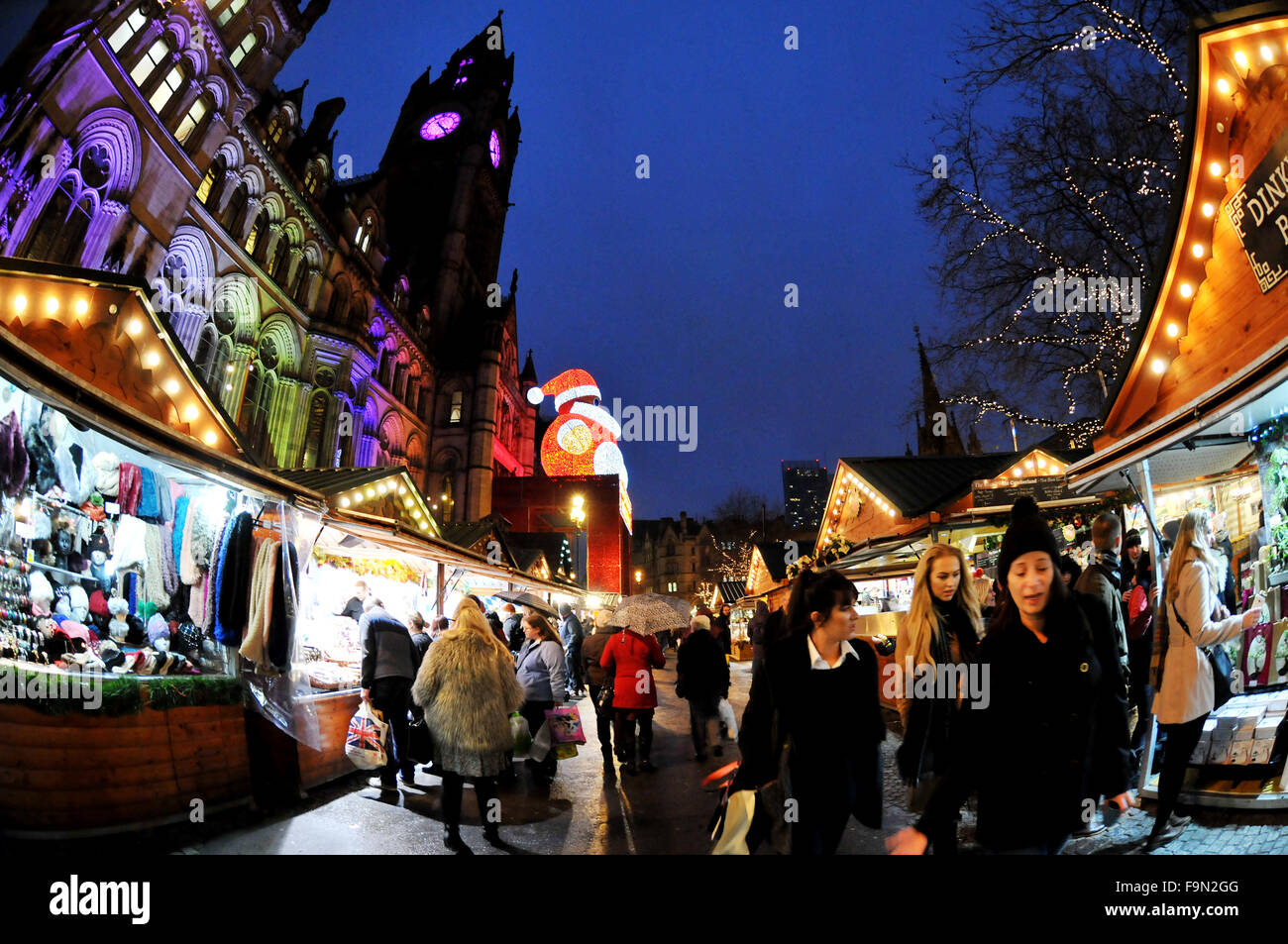 Manchester Christmas Market, Albert Square, Manchester. Picture by Paul