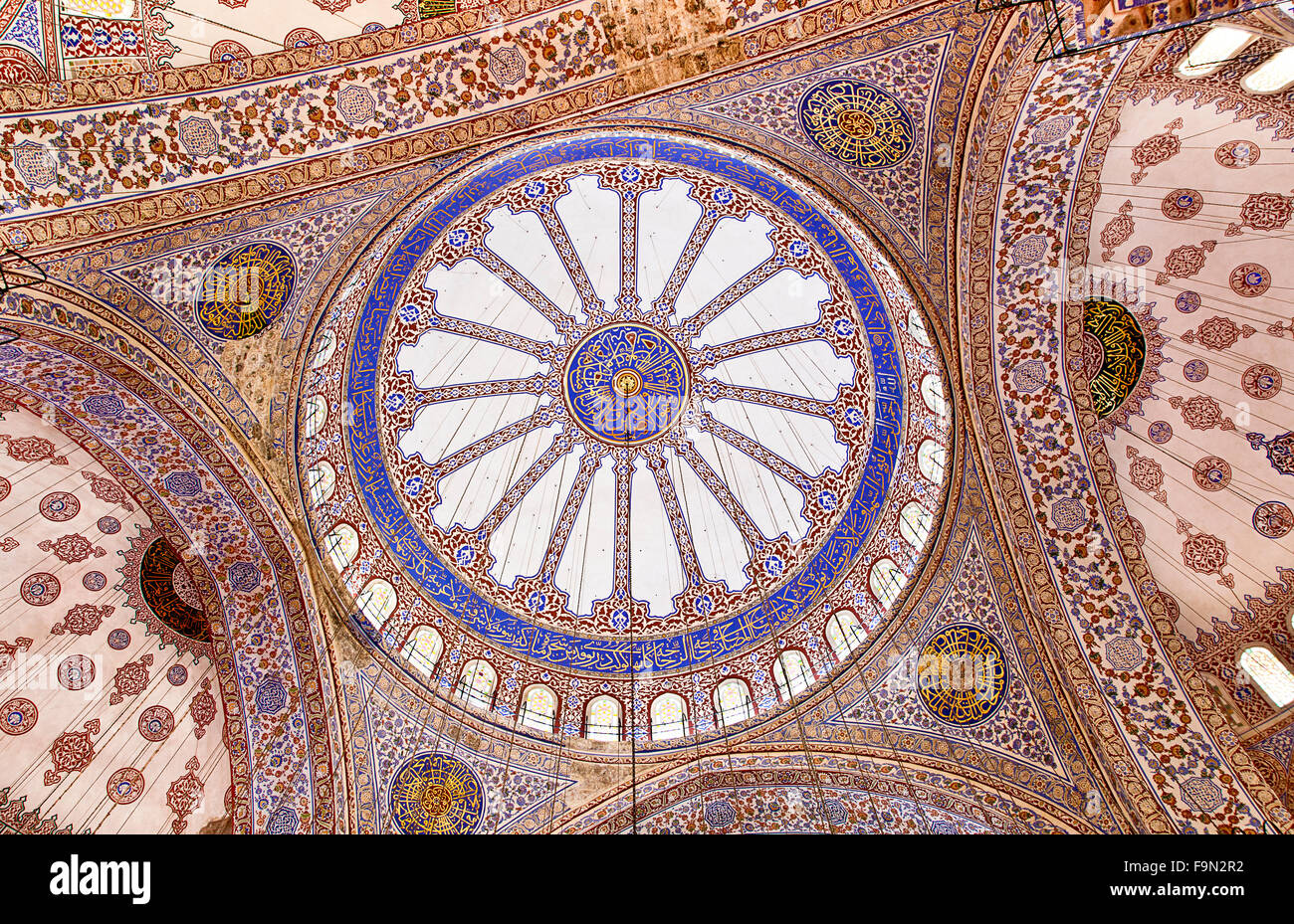 Sultanahmet Blue Mosque in Istanbul Turkey - interior Stock Photo - Alamy