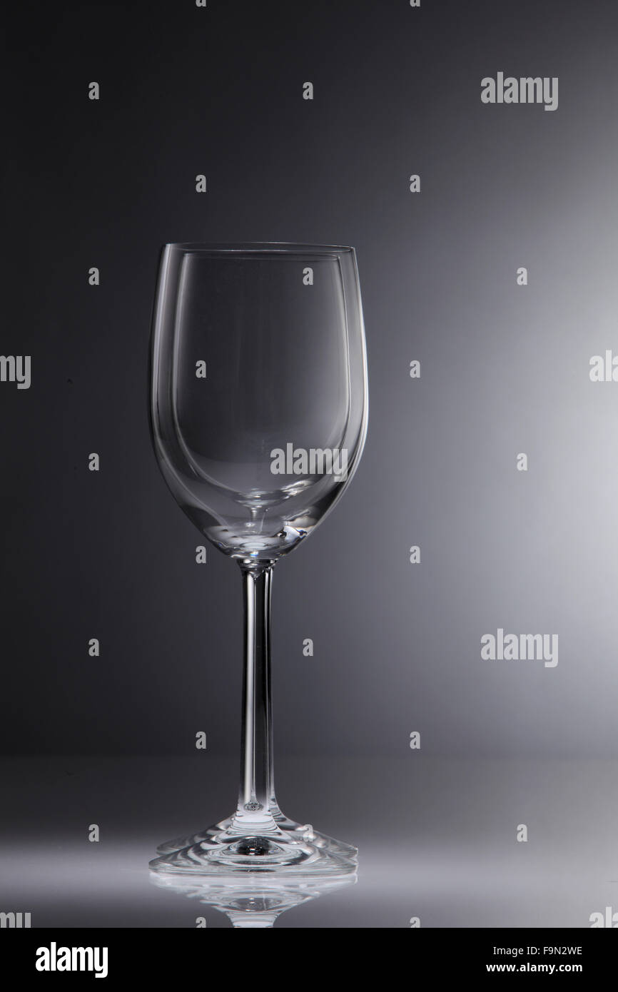 Empty red white wine glass Stock Photo Alamy